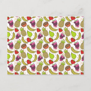 Cartão Postal padrão uniforme de fruta Padrão da superfície