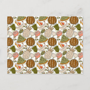 Cartão Postal padrão uniforme de fruta padrão da superfície da