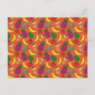 Cartão Postal padrão uniforme de fruta Padrão da superfície da