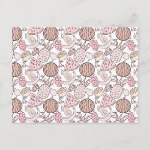 Cartão Postal padrão uniforme de fruta Padrão de superfície
