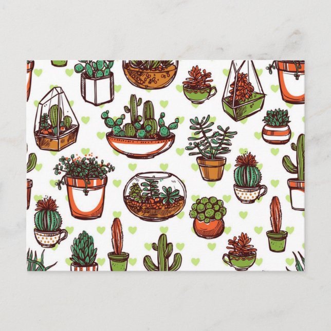 Cartão Postal Padrão vegetal (Frente)
