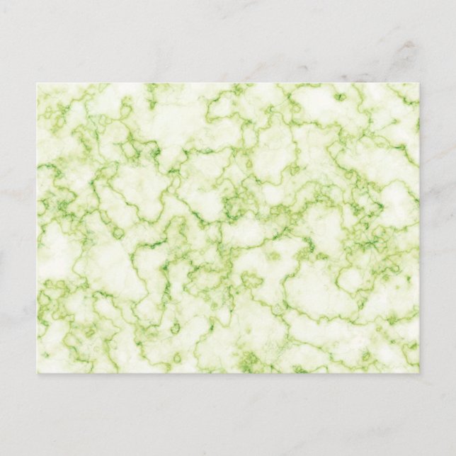 Cartão Postal Padrão Verde Marble (Frente)
