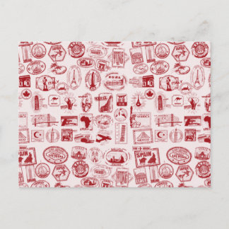 Cartão Postal Padrão viagem Stamps