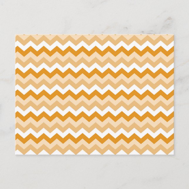 Cartão Postal Padrão ziguezague (Laranja e branco) (Frente)