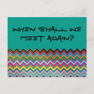 Cartão Postal Padrão ZIGZAG - colorido + texto