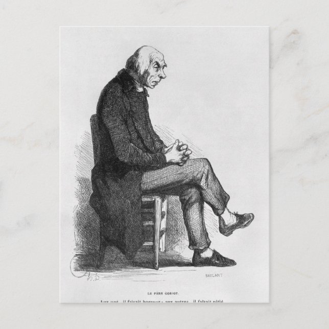 Cartão Postal Padre Goriot, ilustração de Le Pere (Frente)