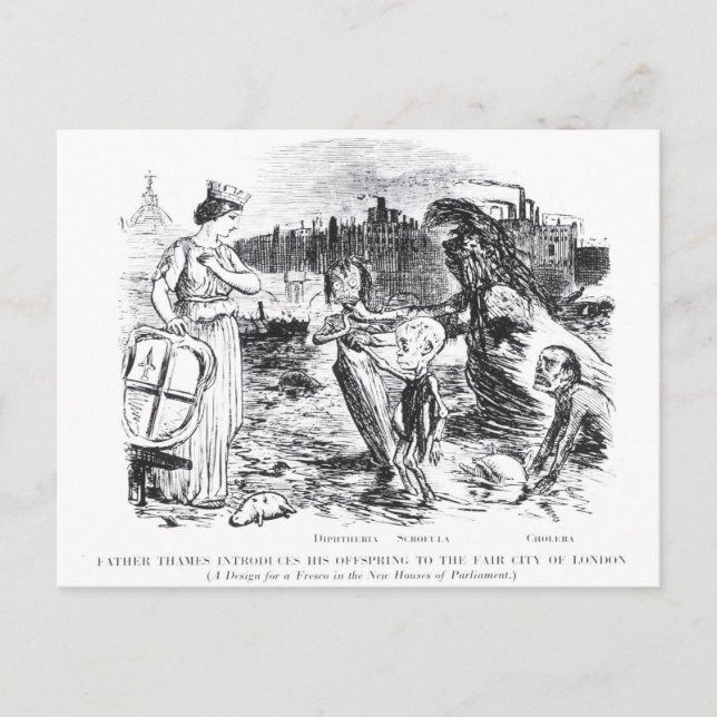 Cartão Postal Padre Thames Apresenta seus Filhotes (Frente)