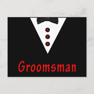 Cartão Postal Padrinho de casamento No Tux