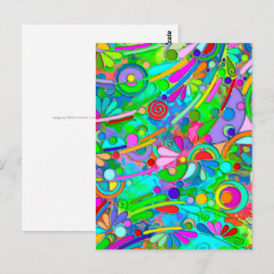 Cartão Postal Padrões De Mão E Digitalmente Pintados Artigo 18º