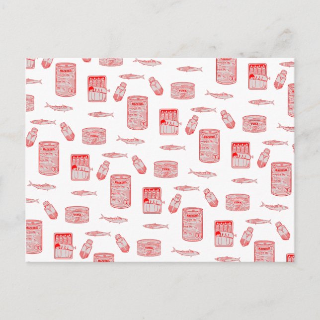 Cartão Postal Padrões de Peixe Inclinado (Frente)