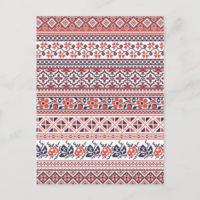 Cartão Postal Padrões design (Frente)