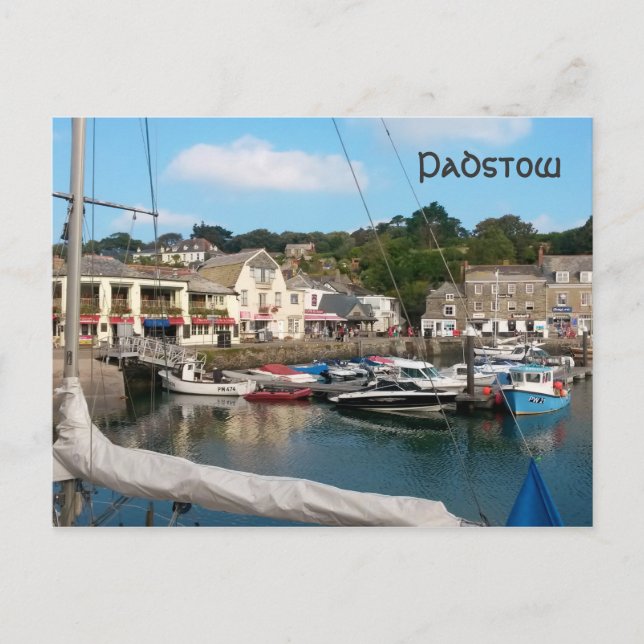 Cartão Postal Padstow Cornwall Inglaterra (Frente)
