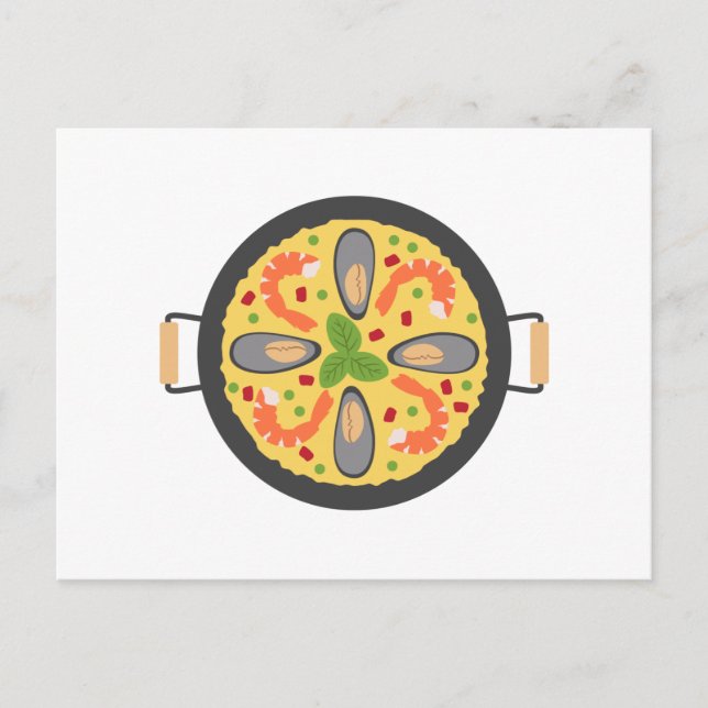 Cartão Postal Paella Meal (Frente)