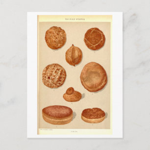 Cartão Postal Pães Antigos dos Países Balcânicos