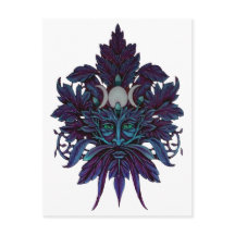 Pagan Green Man Triple Moon Wiccan Deus