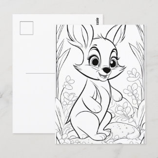 Cartão Postal Página de cores felizes