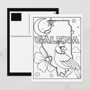 Cartão Postal página de destaque do estado de galena ilIllinois