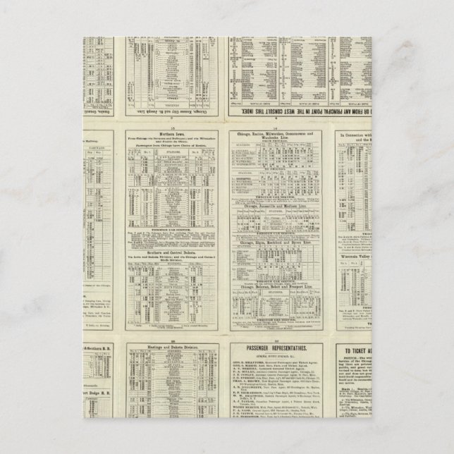 Cartão Postal Página de Texto Chicago Milwaukee Rua Paul Ferrovi (Frente)