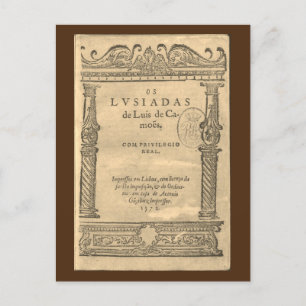 Cartão Postal Página de título de Os Lusíadas - 1572 ed