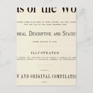 Cartão Postal Página de Título do Atlas Indexado