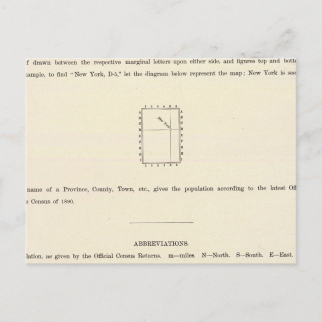 Cartão Postal Página de Título do Atlas Indexado Verso (Frente)