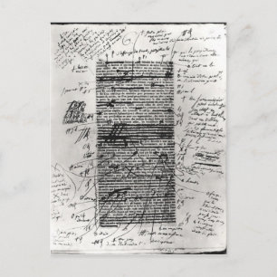 Cartão Postal Página de uma obra de Balzac