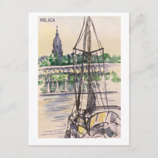 Cartão Postal Páginas do Skethchbook. Málaga m22