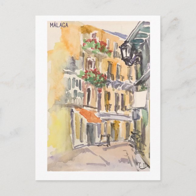 Cartão Postal Páginas do Skethchbook Málaga m33 (Frente)