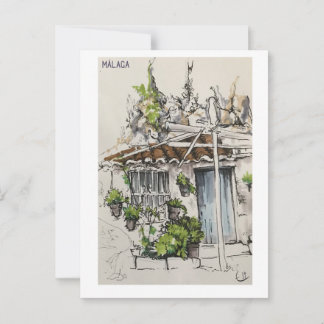 Cartão Postal Páginas do Skethchbook. Málaga. Marcadores
