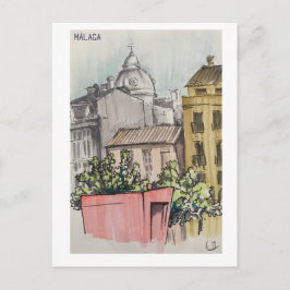 Cartão Postal Páginas do Skethchbook Málaga. Marcadores