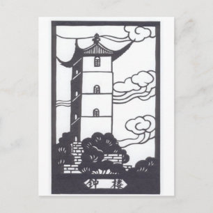 Cartão Postal Pagoda Chinesa