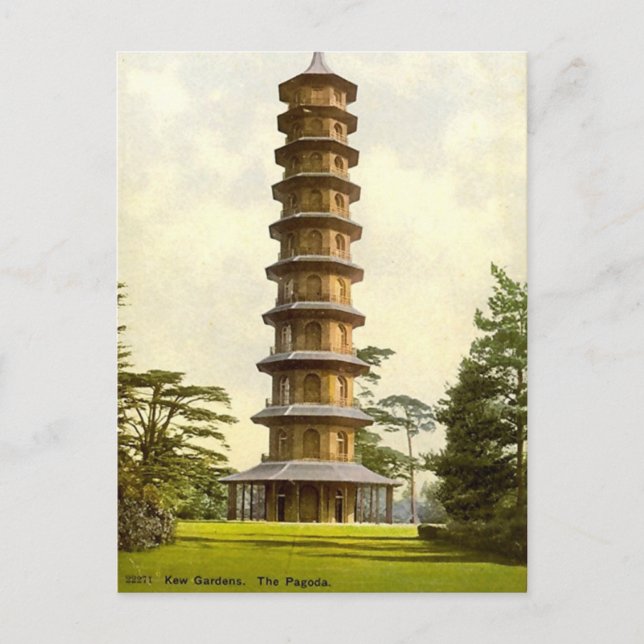 Cartão Postal Pagoda, Jardins Kew (Frente)