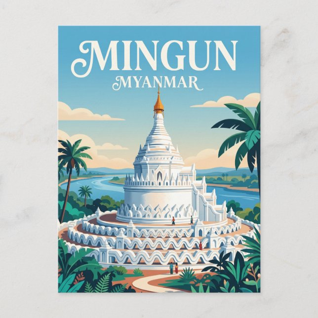 Cartão Postal Pagode Hsinbyume Myanmar (Frente)