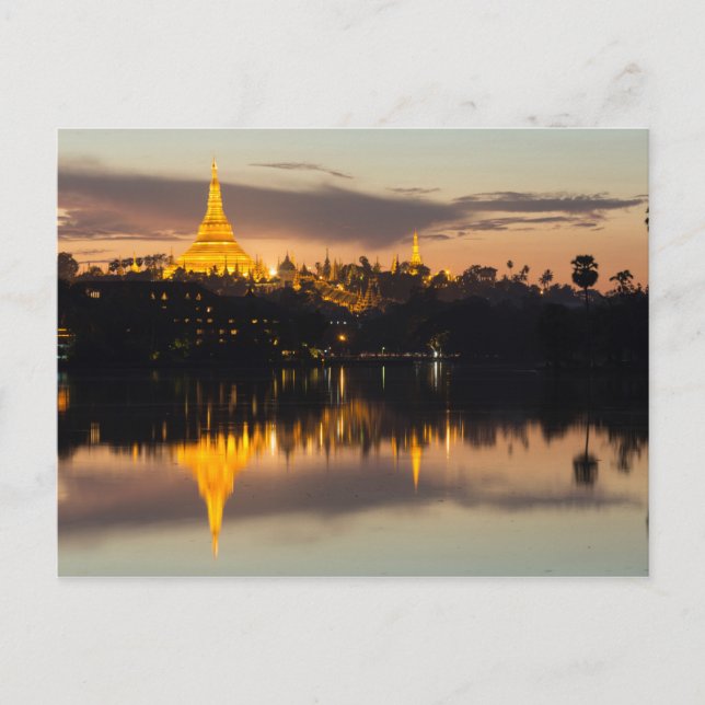 Cartão Postal Pagode Shwedagon, Myanmar, Yangon (Frente)