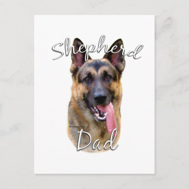 Cartão Postal Pai 2 do german shepherd (Frente)