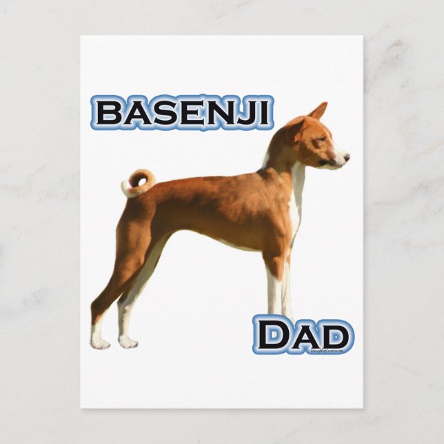 Cartão Postal Pai 4 Basenji (Frente)