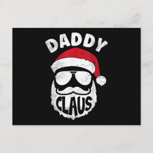 Cartão Postal Pai Claus Pai Natal Engraçado Combinação de Natal