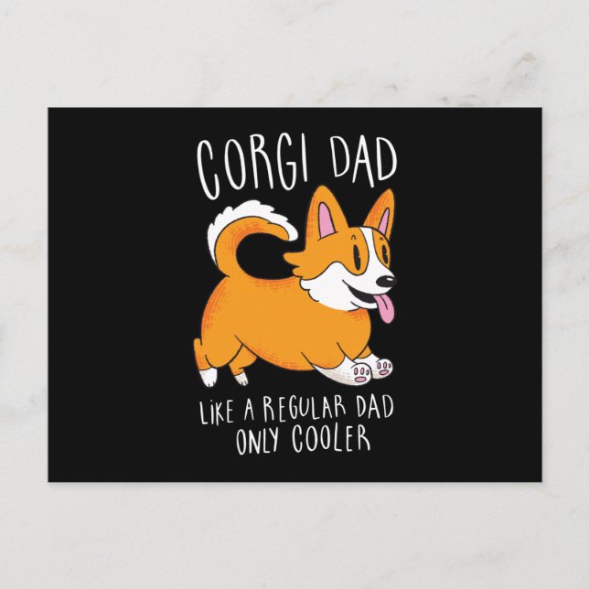Cartão Postal Pai Corgi (Frente)