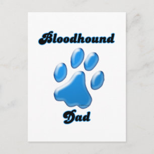 Cartão Postal Pai de Bloodon Blue Pawprint