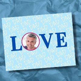Cartão Postal Pai do AMOR Foto Personalizada Moderna