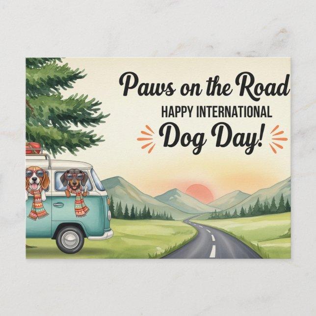 Cartão Postal Pai do cão do Ouro do sobrevoo do cão (Frente)