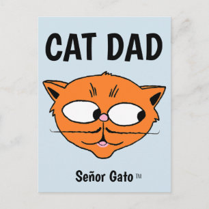 Cartão Postal "Pai Gato" Senhor Gato Bigode Gato