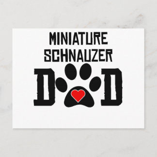 Cartão Postal Pai Miniatura Schnauzer