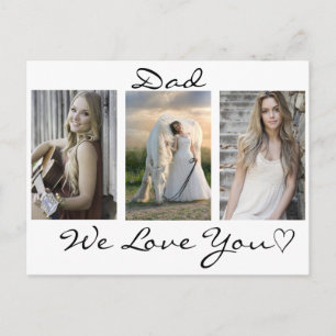 Cartão Postal Pai, Nós Amamos Você Placa de Foto do Dia dos Pais