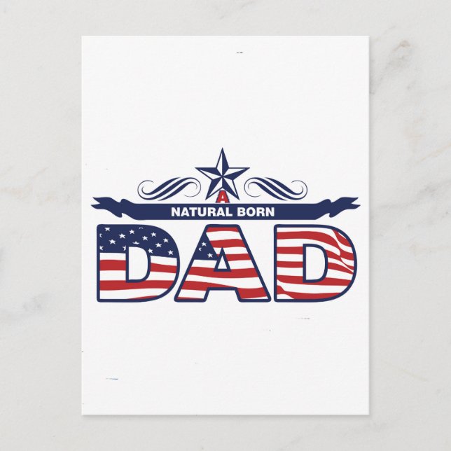 Cartão Postal Pai, Pai, Um Pai Natural De Nascer (Frente)