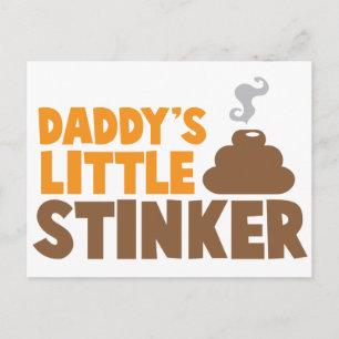 Cartão Postal Pai pequeno STINKER com fofo