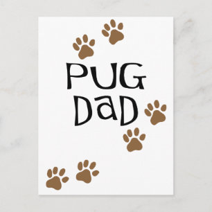 Cartão Postal Pai Pug