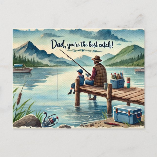 Cartão Postal pai que você seja o melhor Dia de os pais (Frente)