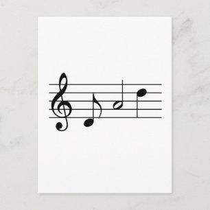 Cartão Postal Pai soletrado em Music Notes