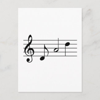 Cartão Postal Pai soletrado em Music Notes
